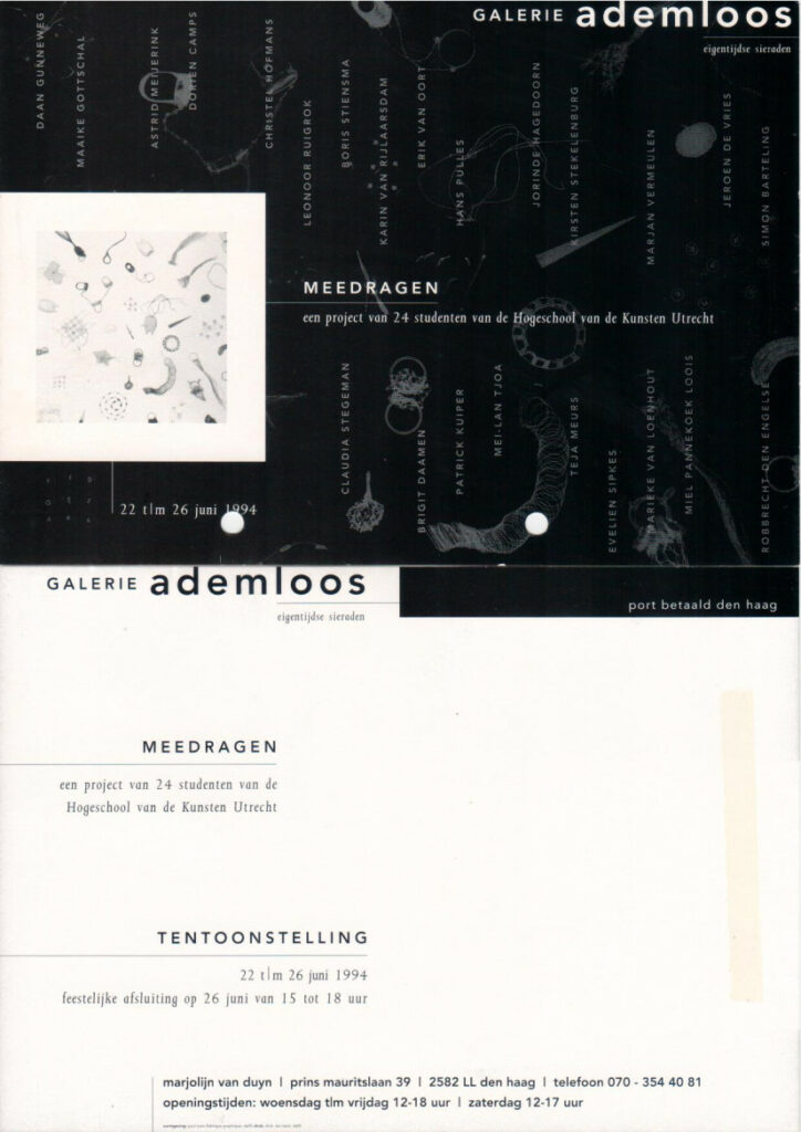1994 Galerie Ademloos 'Meedragen'