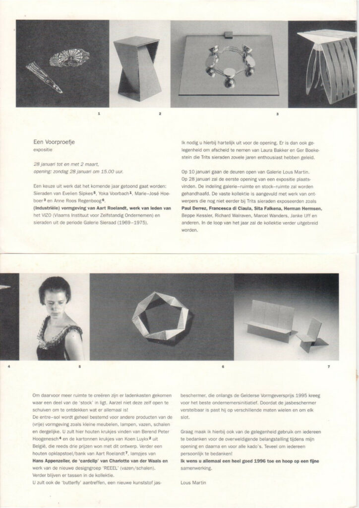 1996 01 Galerie Lous Martin 'Een voorproefje' 2