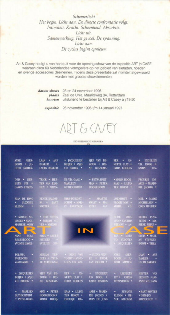 1996 11 Galerie At & Casey, 'Art in Case'