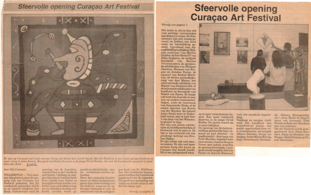 2002 Amigoe 'Sfeervolle opening Curacao Art Festival'
