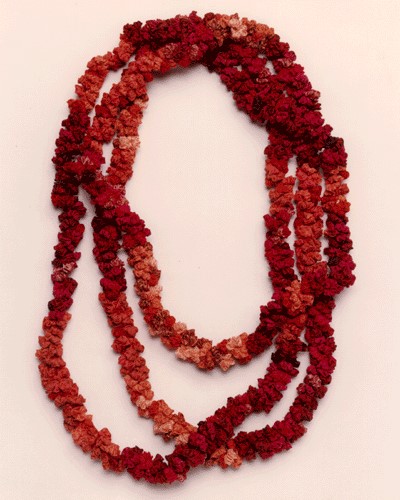 2003 'Bougainvillea', silk, cotton rope, 3x200cm
