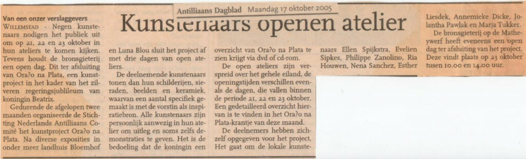 2005 10 AD 'Kuntenaars openen atelier'
