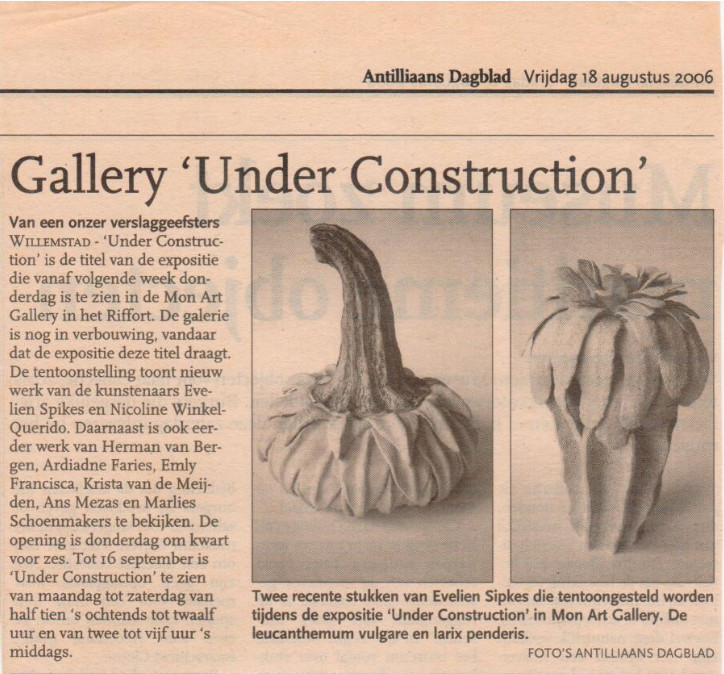 2006 08 MonArt Gallery 'Under construction'