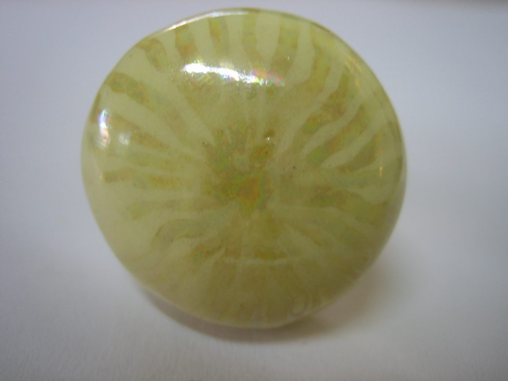 2006 porcelain, luster, silver,o 2,5cm