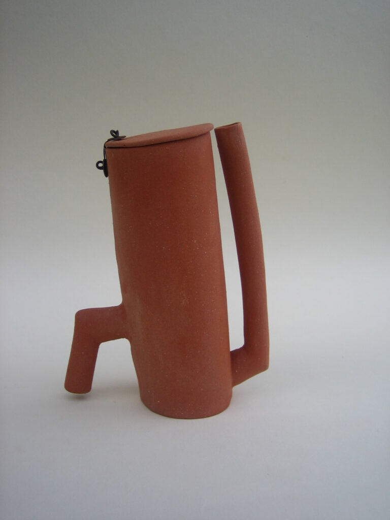 2008 'Isn't a teapot', earthenware, iron wire, h10,5x o4,5cm