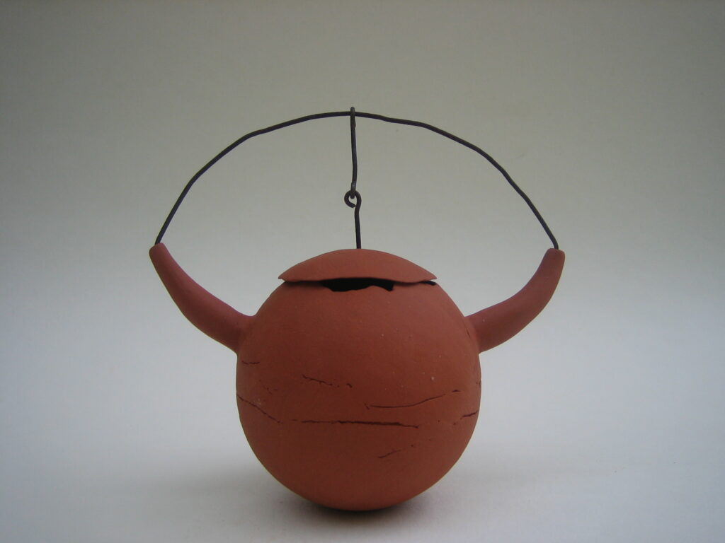 2008 'Isn't a teapot', earthenware, iron wire, h10x o6,5cm