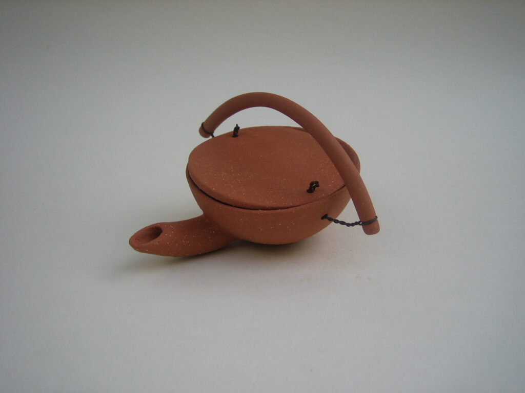 2008 'Isn't a teapot', earthenware, iron wire, h6x o6cm