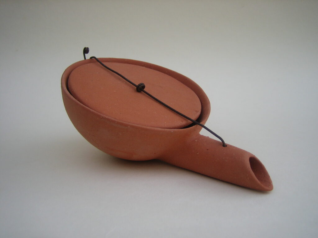 2008 'Isn't a teapot', earthenware, iron wire, h6x o9cm