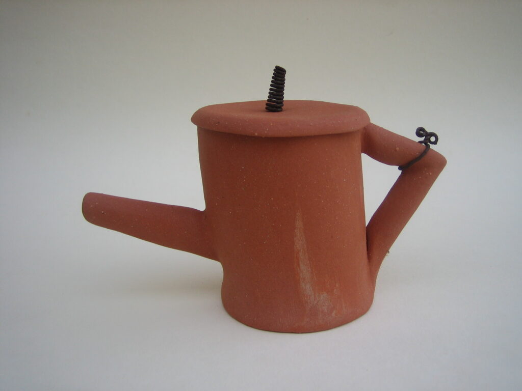 2008 'Isn't a teapot', earthenware, iron wire, h9,5x o6,5cm