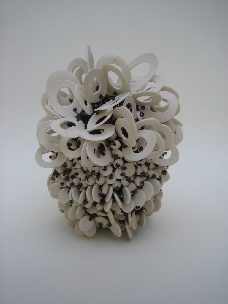 2008, 'Preoccupied', porcelain, iron wire, h13x o9cm
