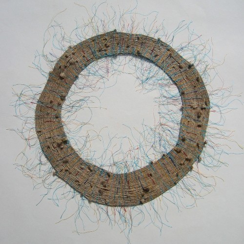 2009 hemp, embroidery thread, 28cm