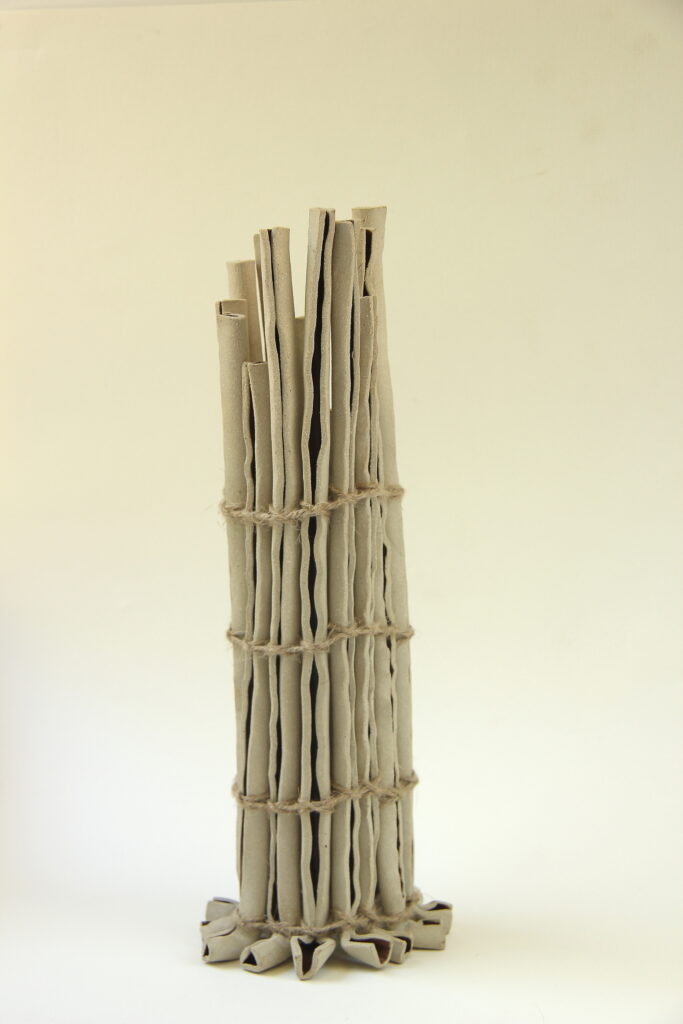 2011 'Tree trunk 01', stoneware, hemp, h30 x o10cm