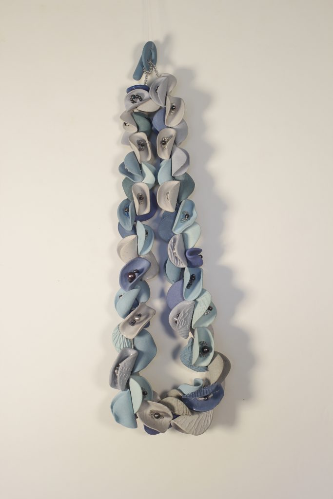 2019 porcelain, fresh water pearls, beads, 51cm