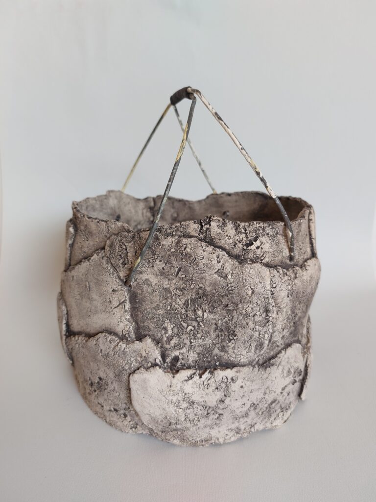 2020 'Restore #3', earthenware,iron, h23x o23cm